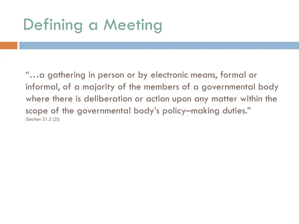 defining a meeting