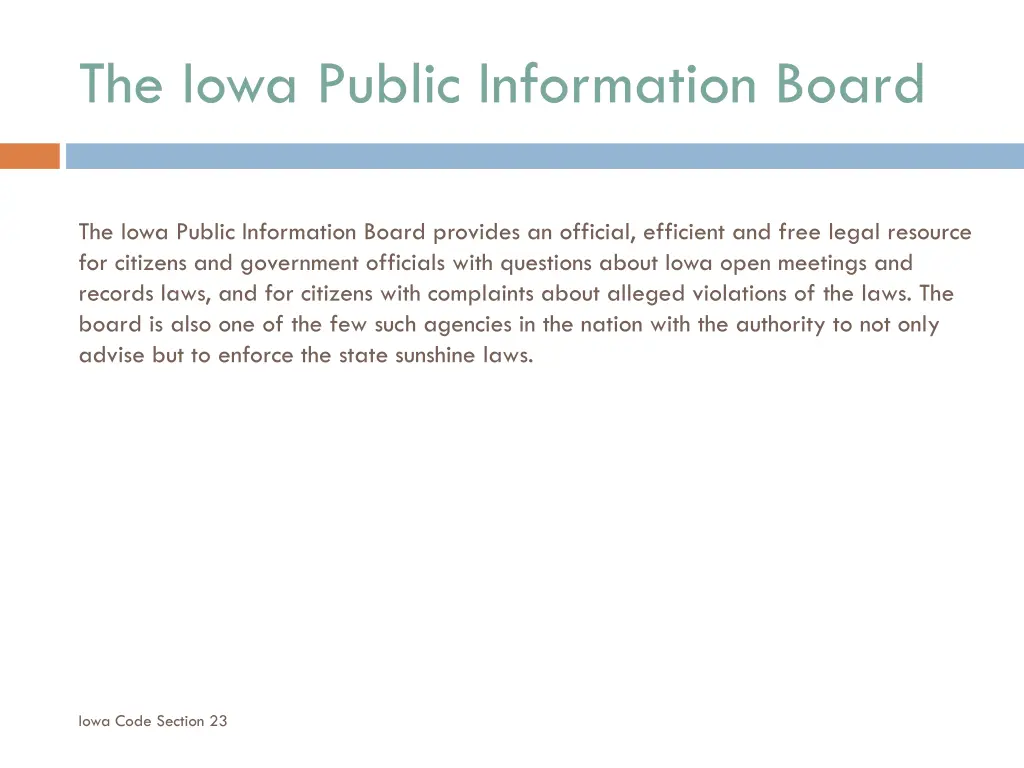 the iowa public information board