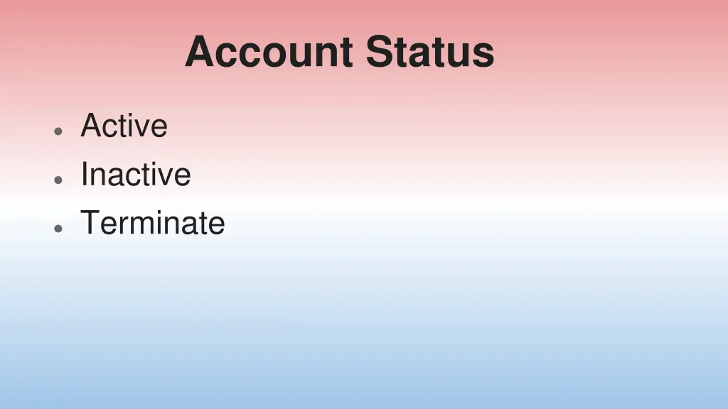 account status