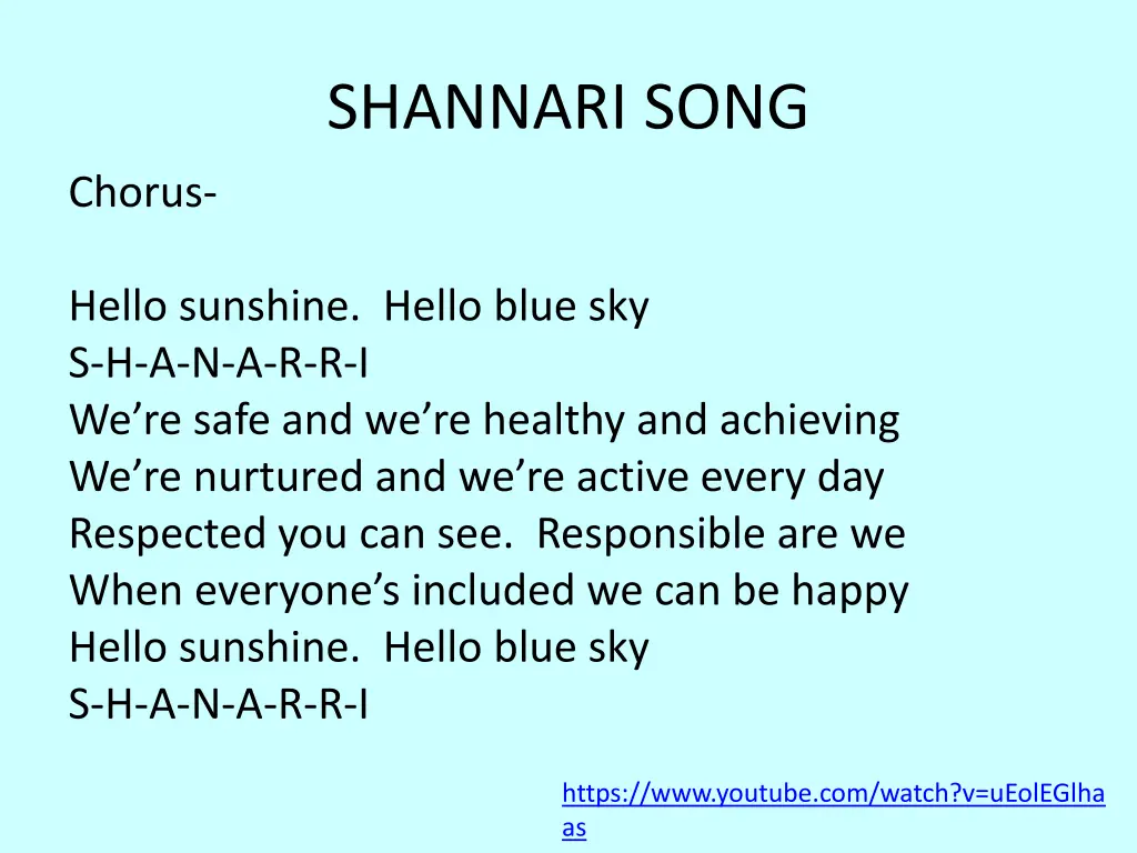 shannari song