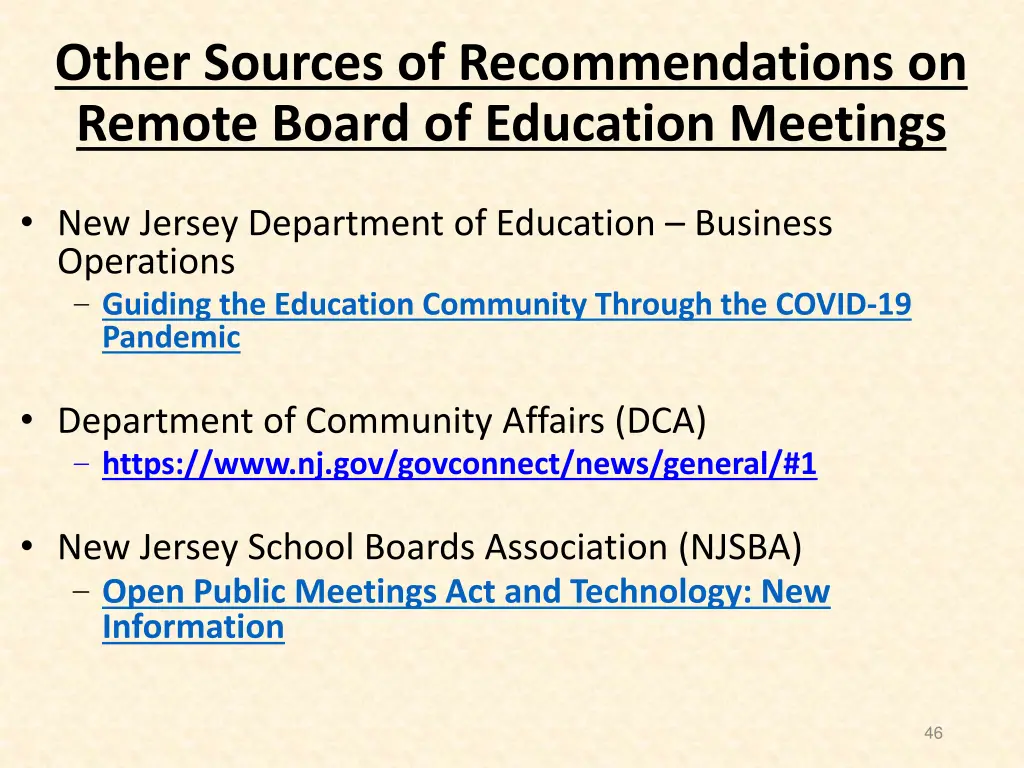 other sources of recommendations on remote board