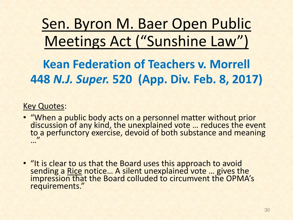 sen byron m baer open public meetings 25