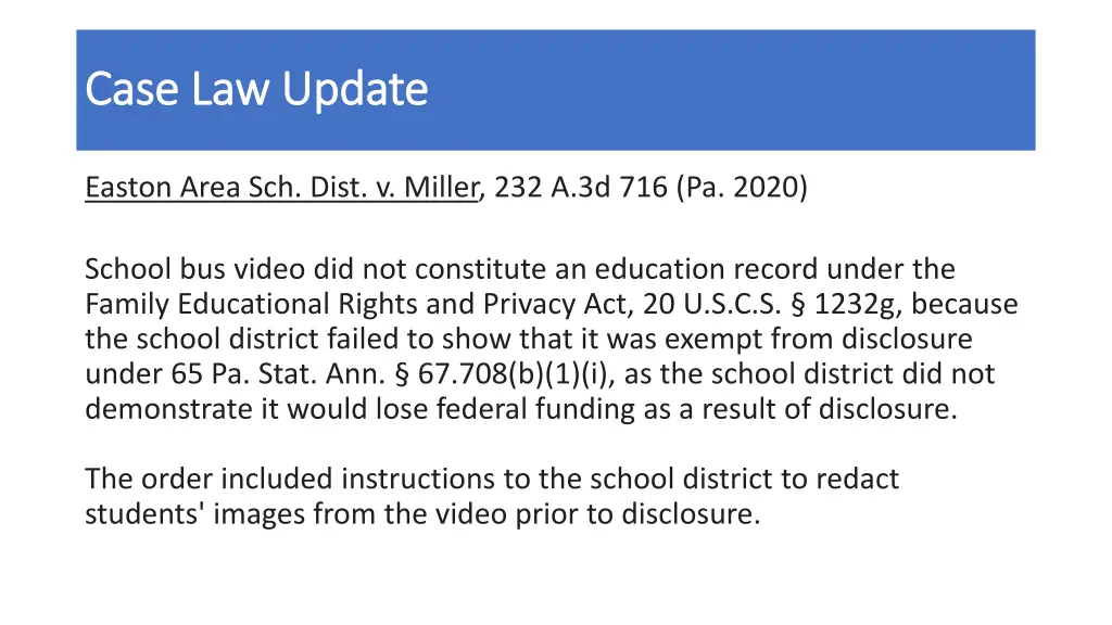 case law update case law update