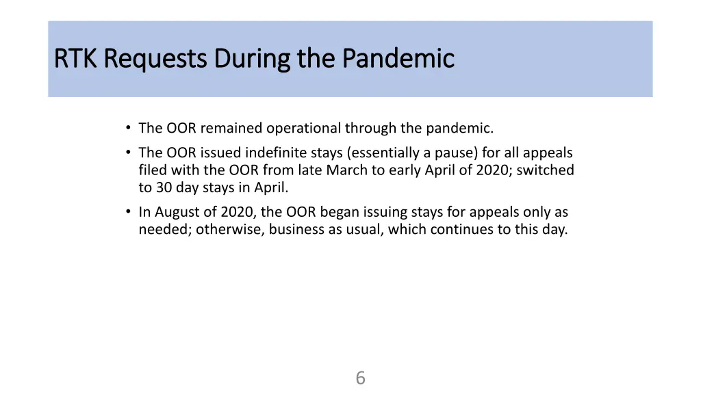 rtk requests during the pandemic rtk requests