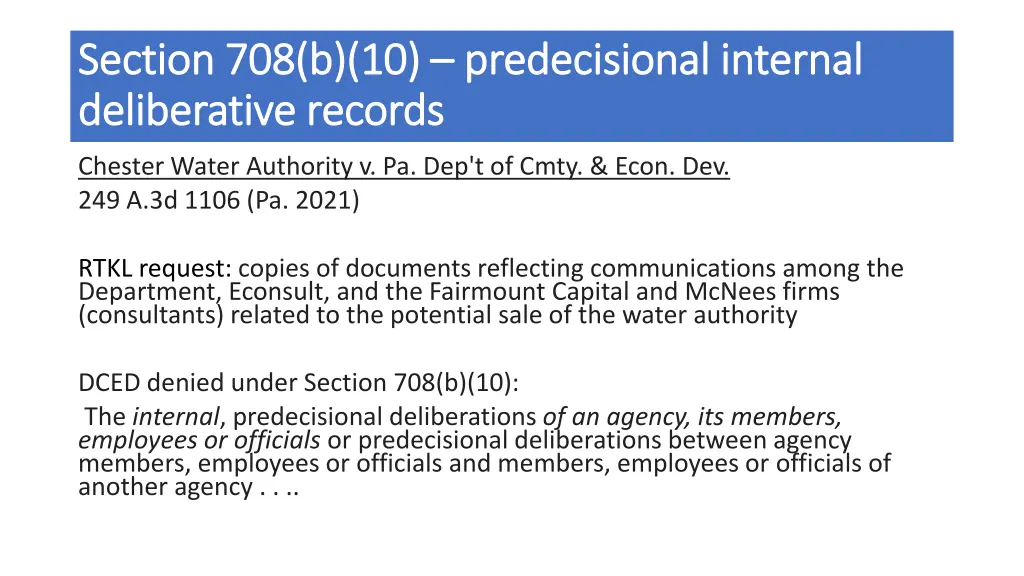 section 708 b 10 section 708 b 10 predecisional