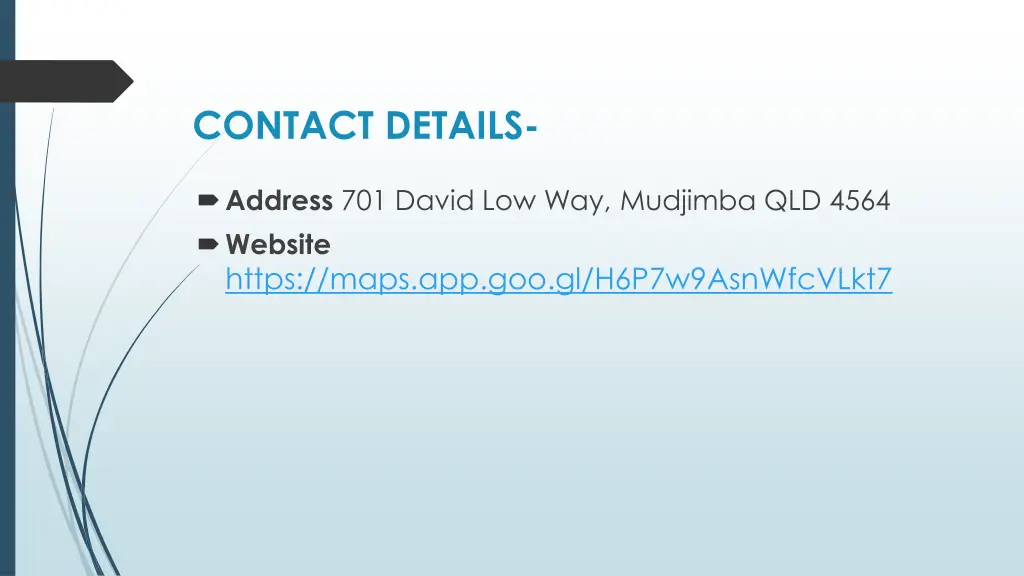 contact details