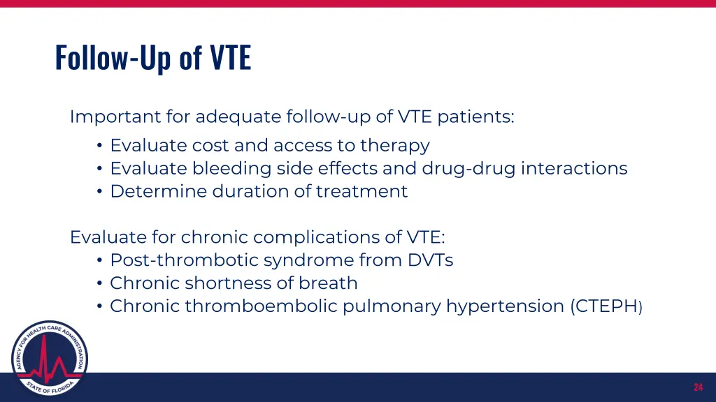 follow up of vte