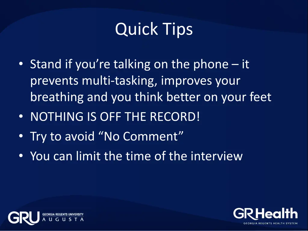 quick tips