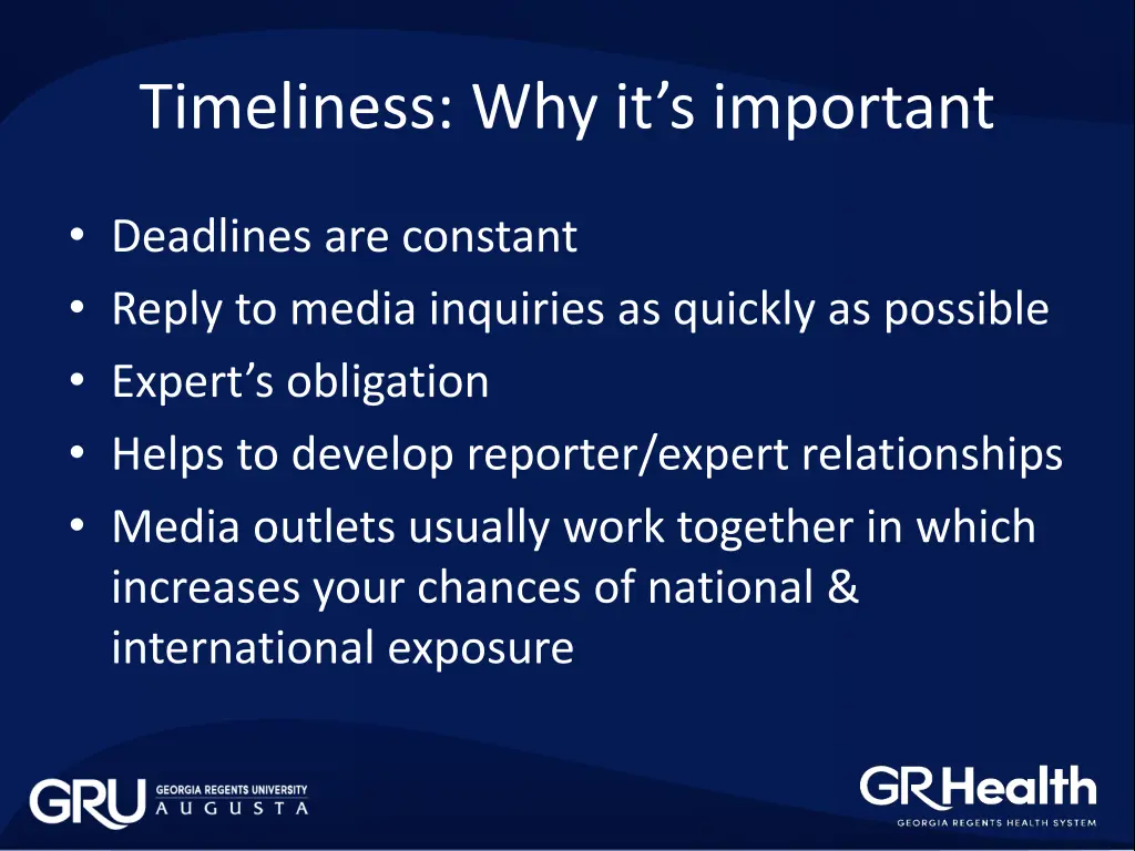 timeliness why it s important