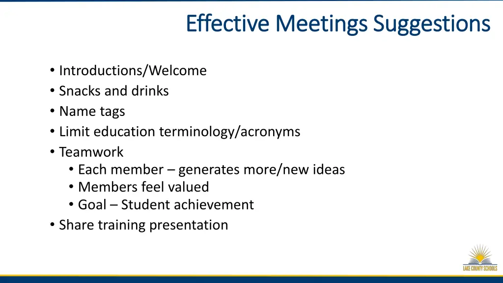 effective meetings effective meetings suggestions