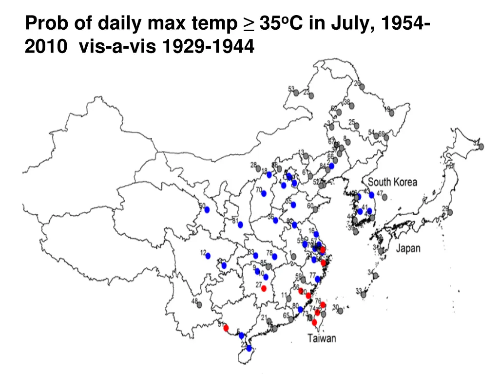 prob of daily max temp 35 o c in july 1954 2010