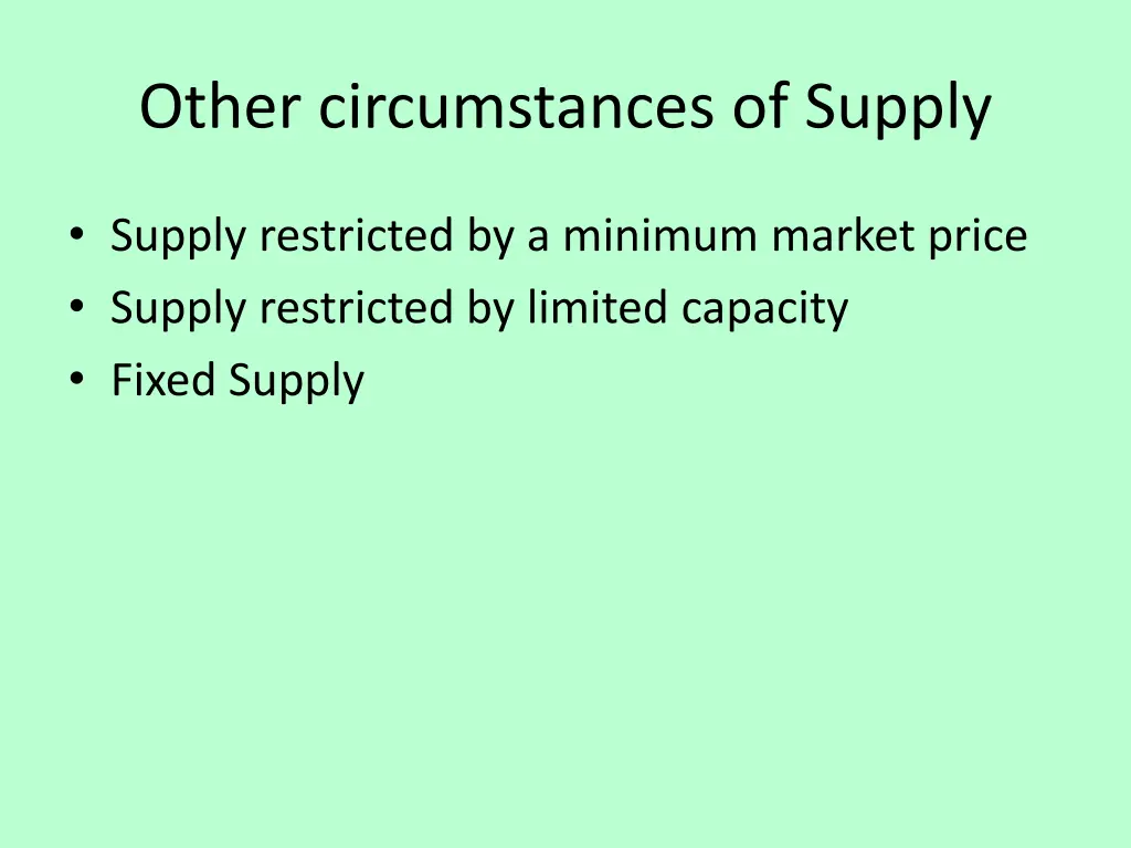 other circumstances of supply