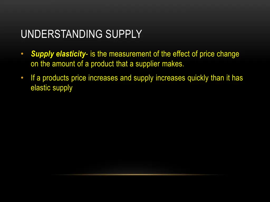 understanding supply 6