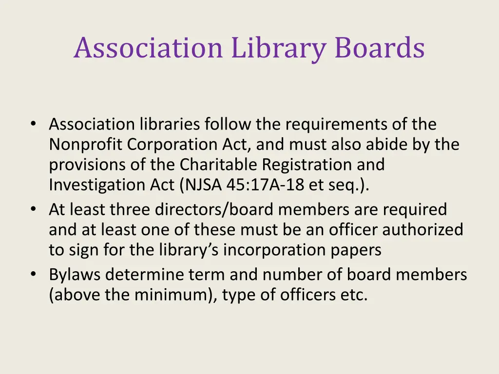 association library boards