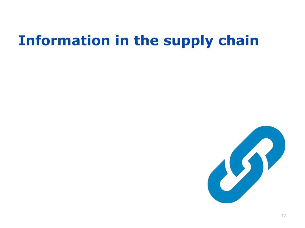 information in the supply chain