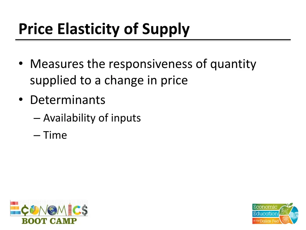 price elasticity of supply