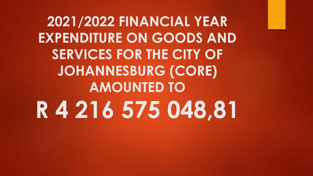 2021 2022 financial year expenditure on goods