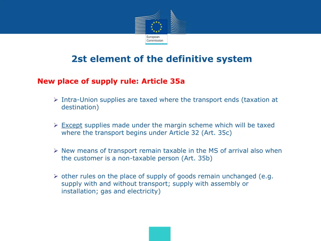 2st element of the definitive system