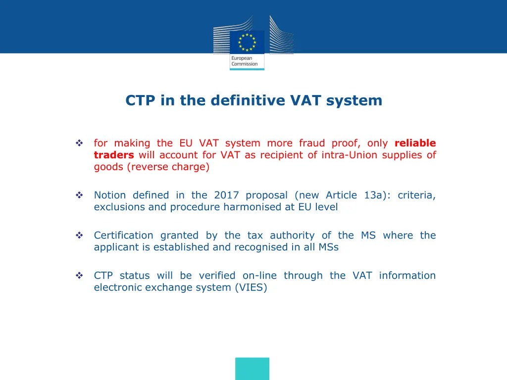 ctp in the definitive vat system