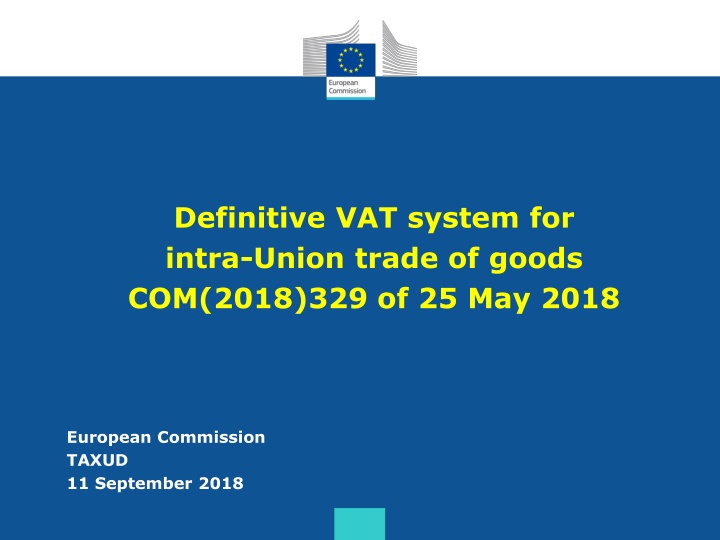 definitive vat system for intra union trade