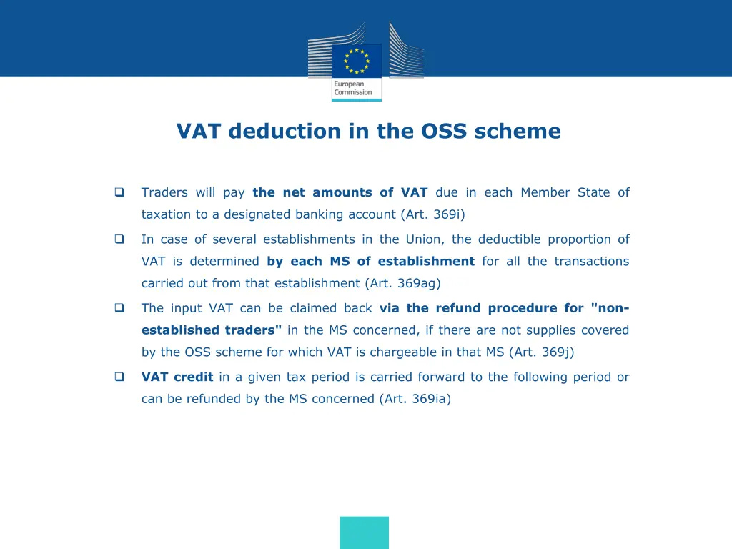 vat deduction in the oss scheme