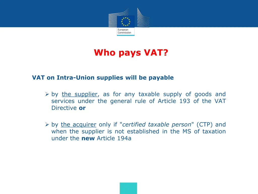 who pays vat