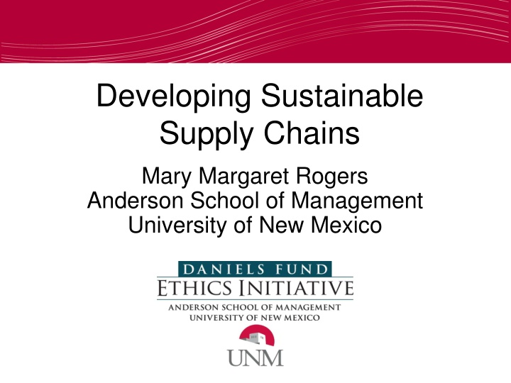 developing sustainable supply chains mary