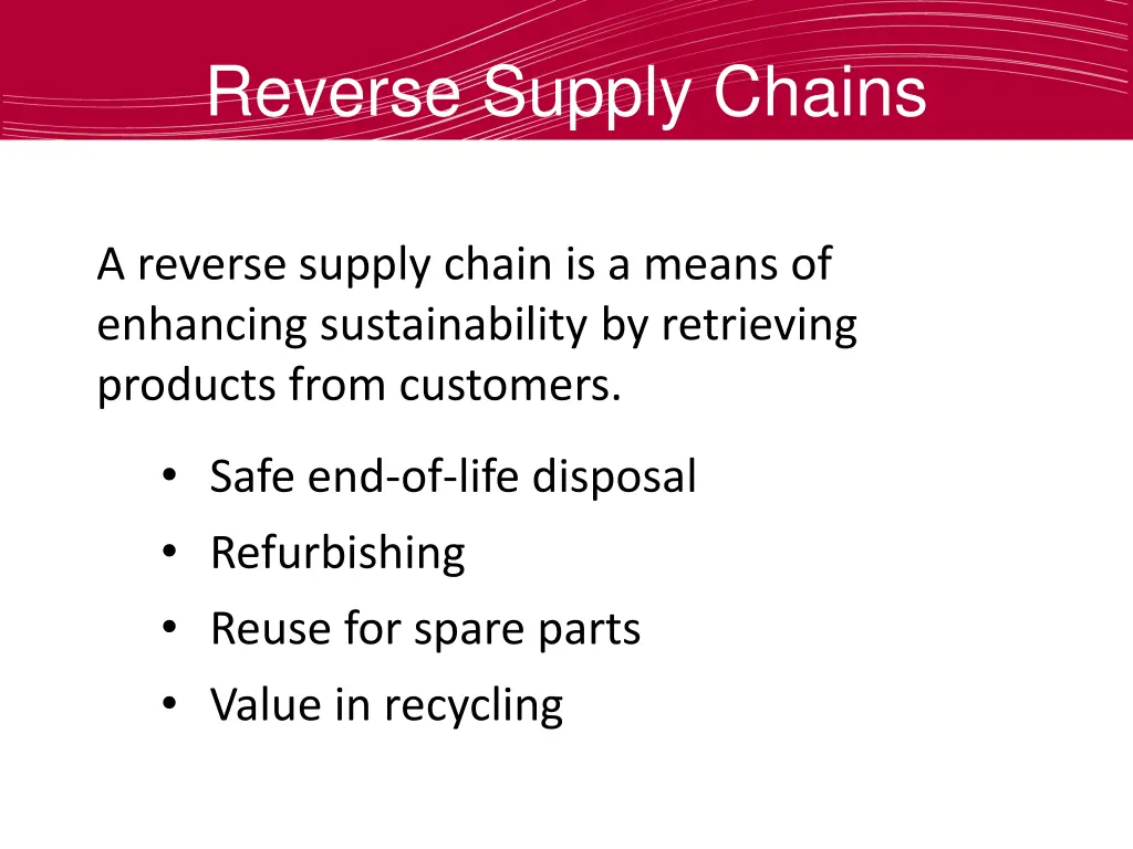 reverse supply chains