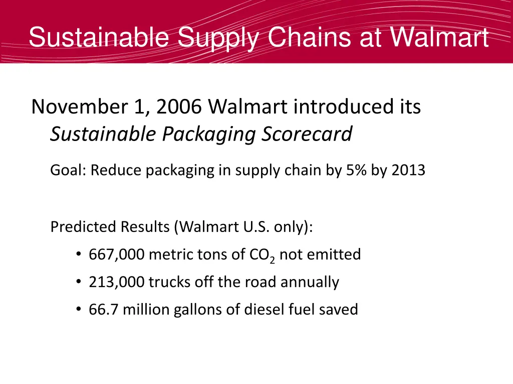 sustainable supply chains at walmart