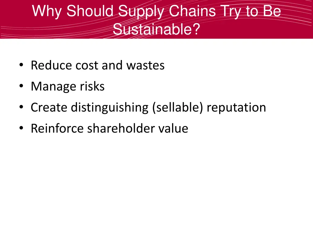 why should supply chains try to be sustainable 2