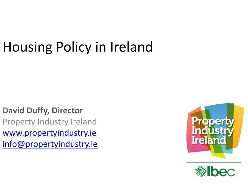 housing policy in ireland 1