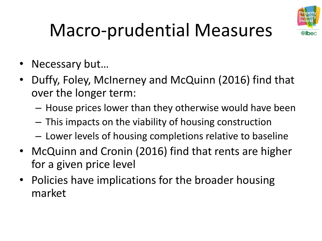 macro prudential measures