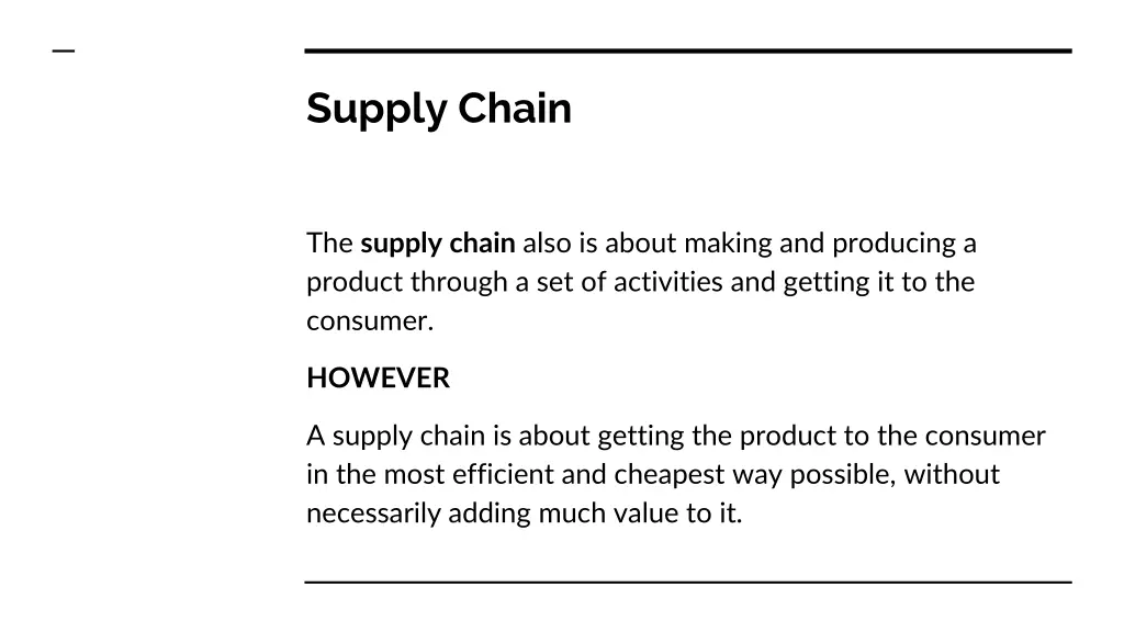 supply chain