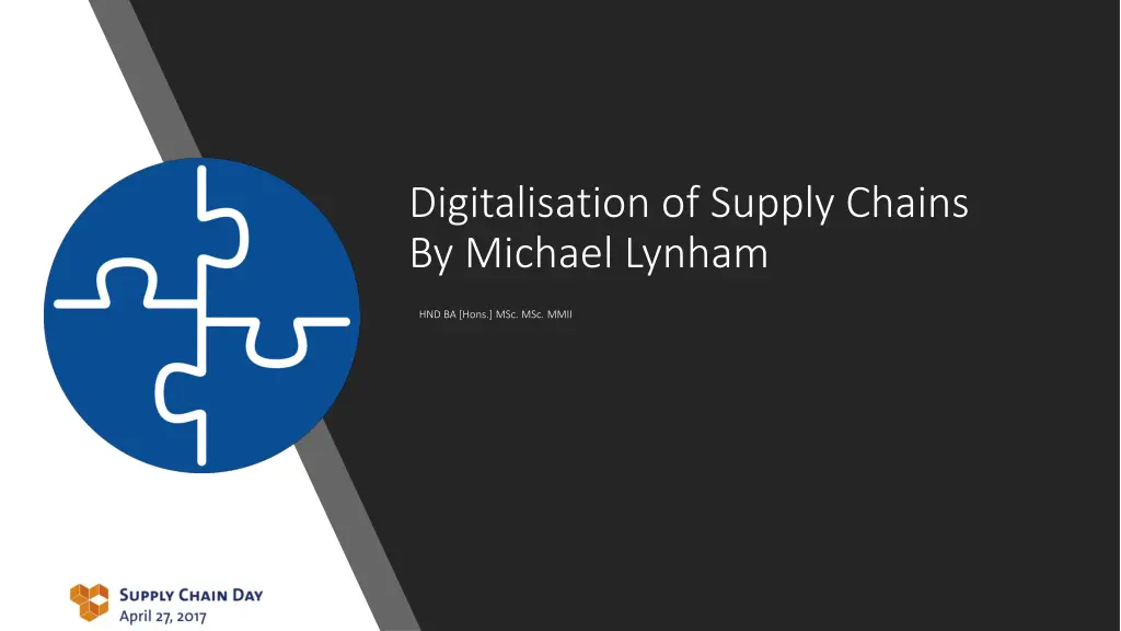 digitalisation of supply chains by michael lynham