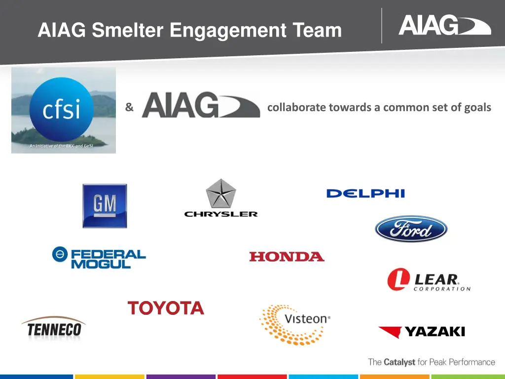 aiag smelter engagement team