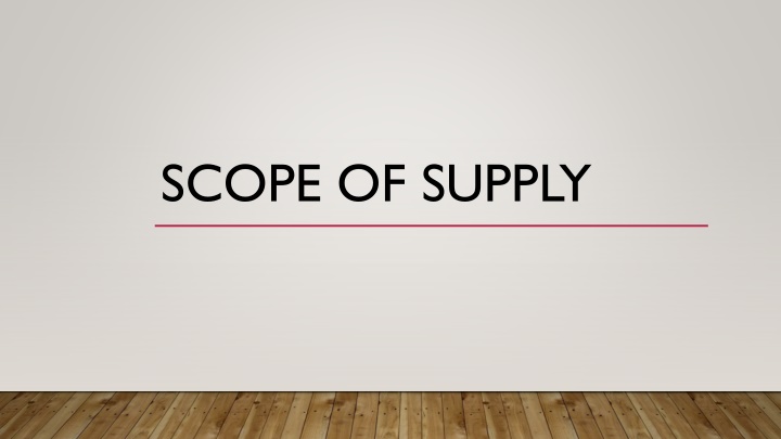 scope of supply