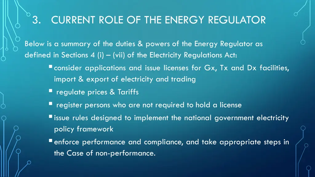 3 current role of the energy regulator