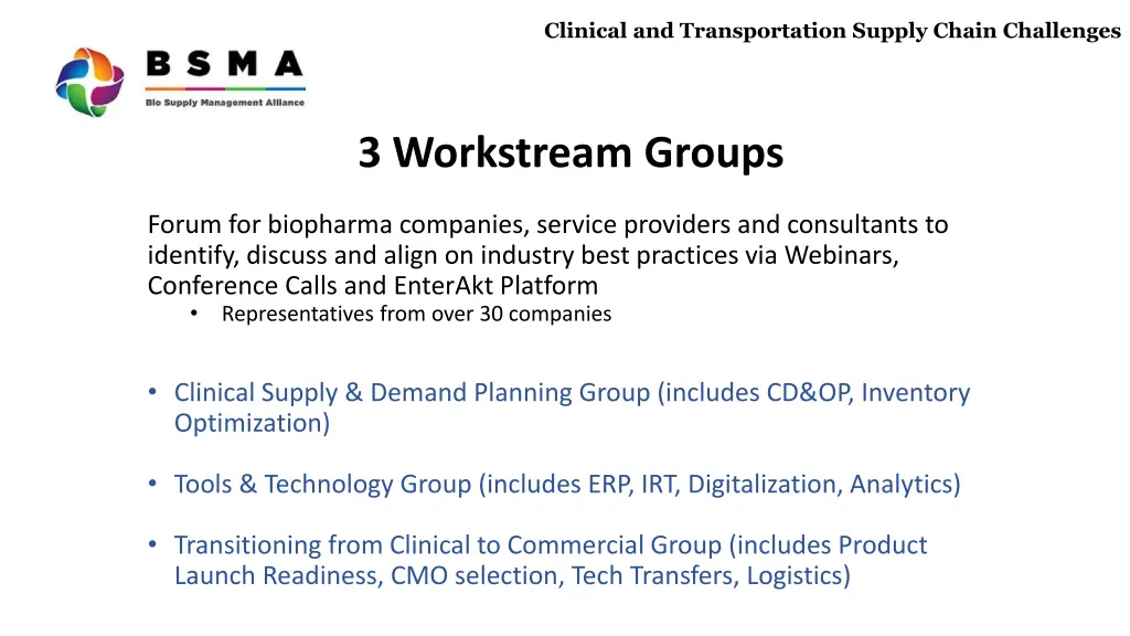 clinical and transportation supply chain 1