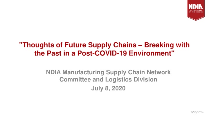 thoughts of future supply chains breaking with