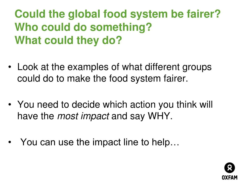 could the global food system be fairer who could