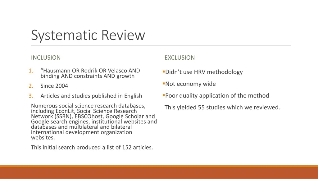 systematic review