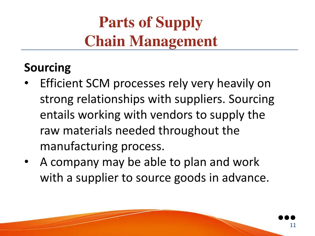 parts of supply chain management 1