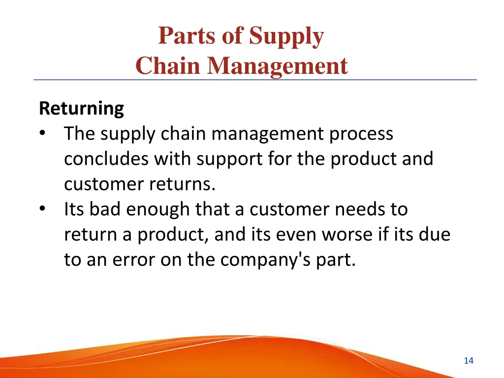 parts of supply chain management 4