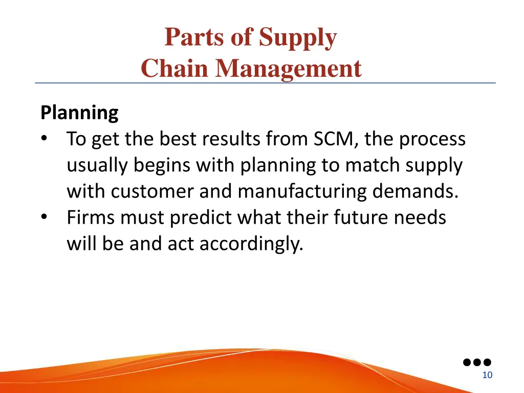 parts of supply chain management