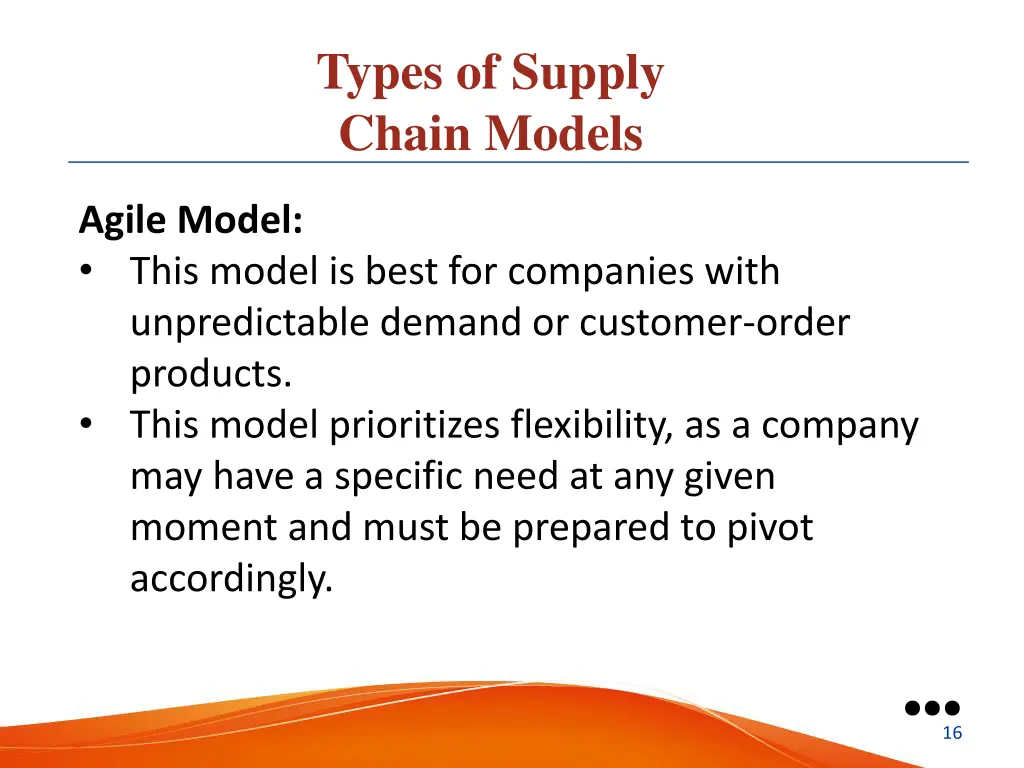 types of supply chain models 1