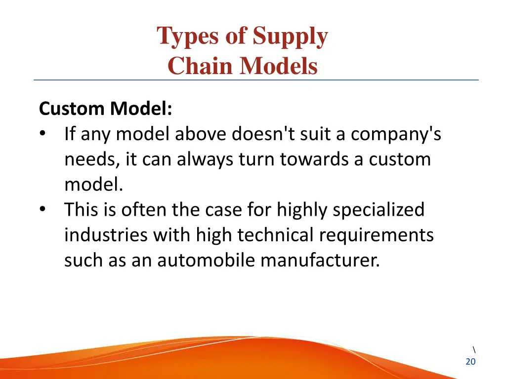 types of supply chain models 5