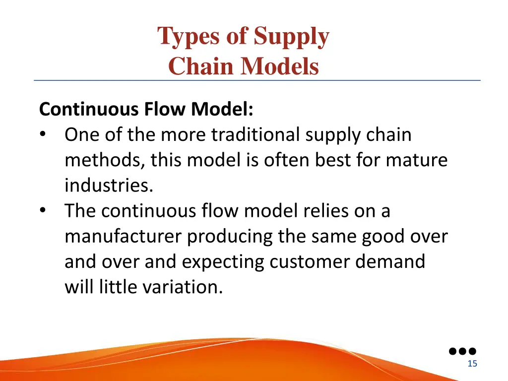 types of supply chain models