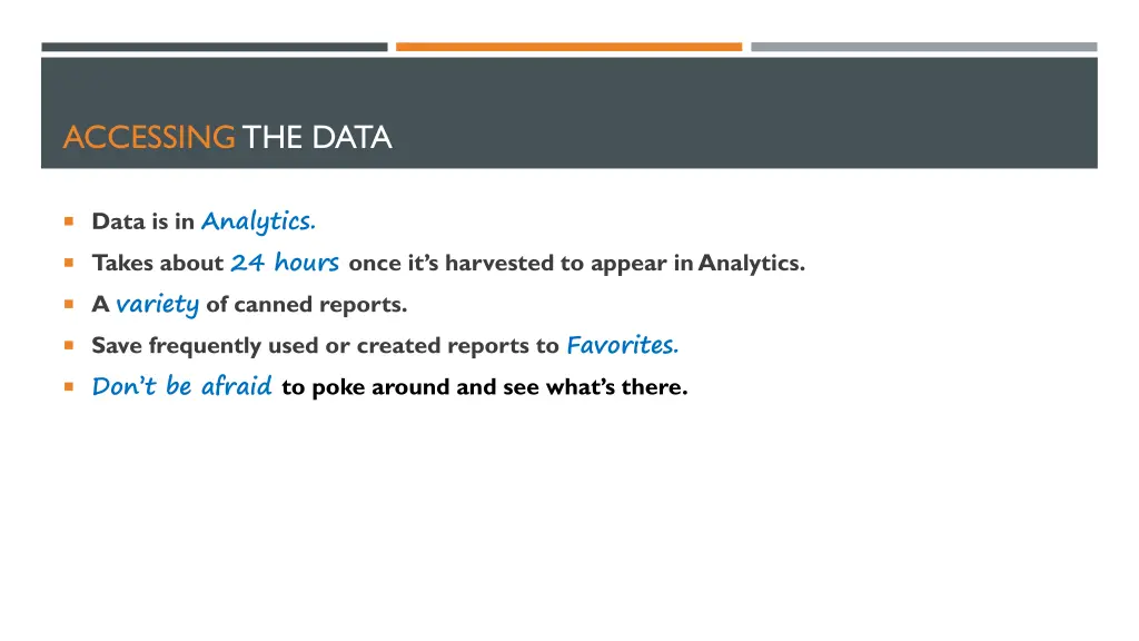 accessingthe data