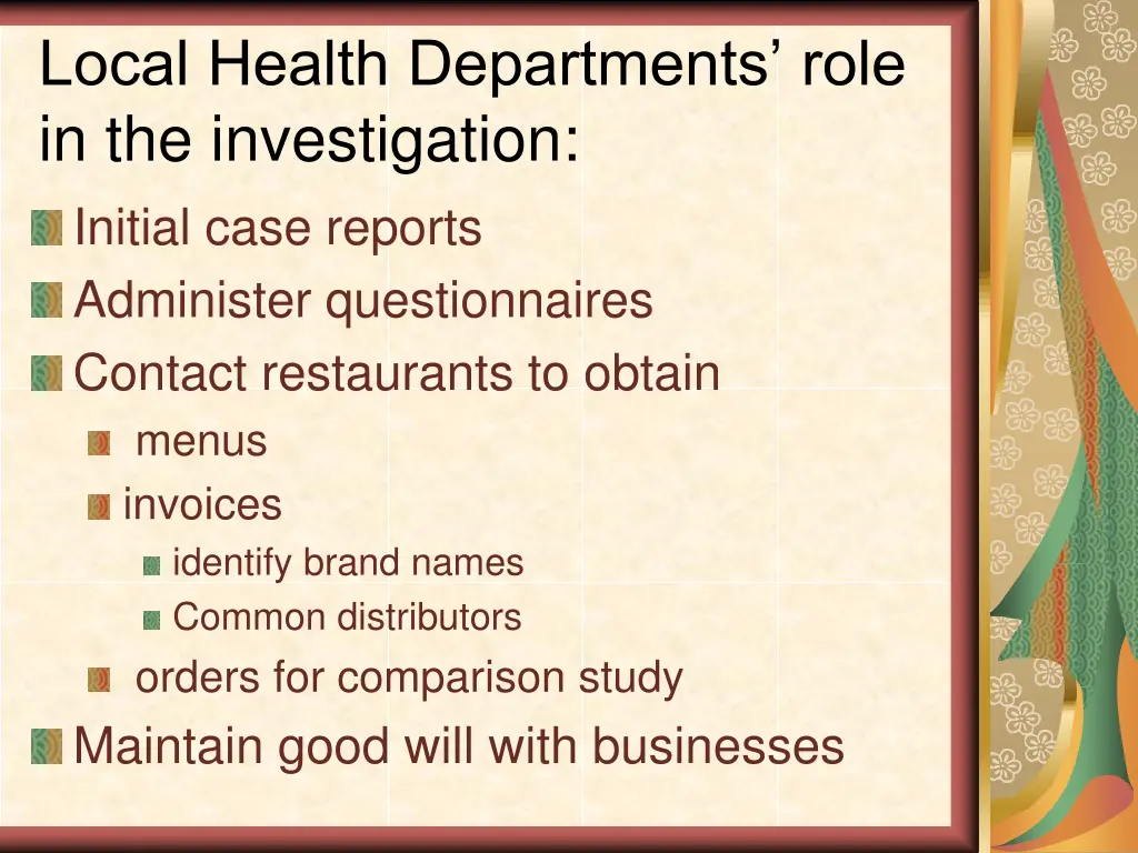 local health departments role