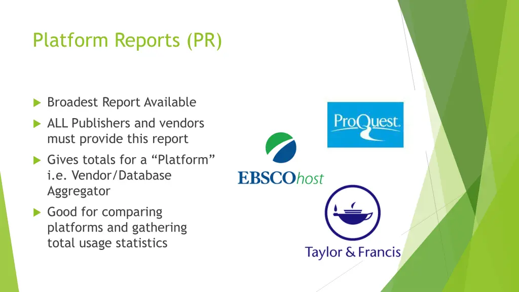 platform reports pr